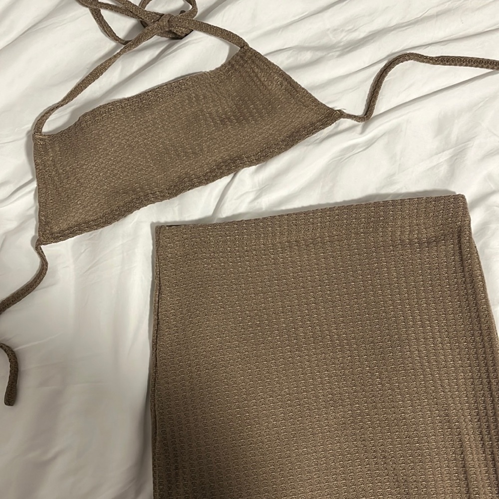 Halter top maxi skirt set